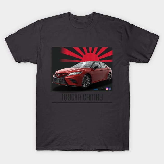 Toyota Camry Red T-Shirt by PjesusArt